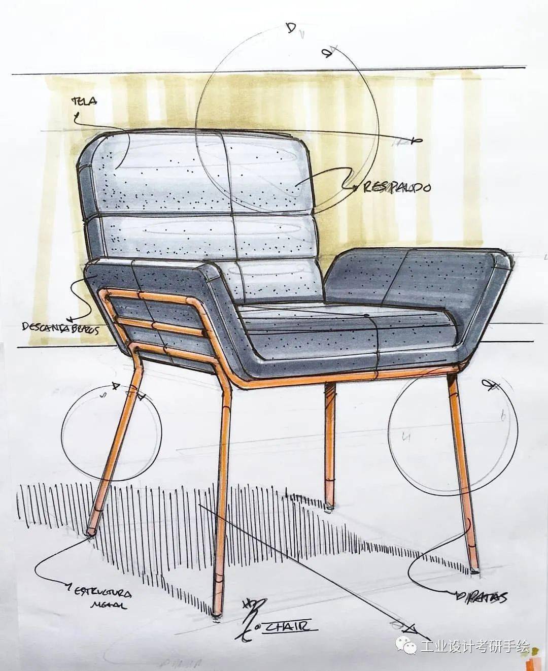 温莎椅设计图图片