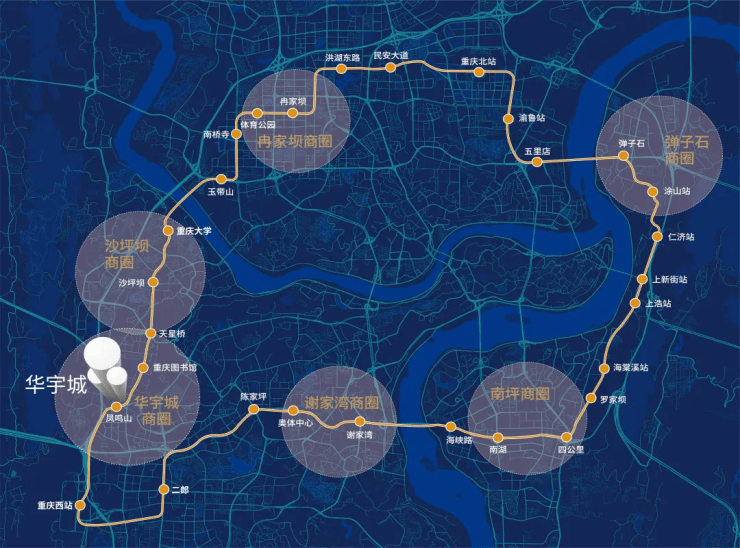 资讯 正文华宇城效果图 环线在升级城市交通的同时,还将冉家坝商圈