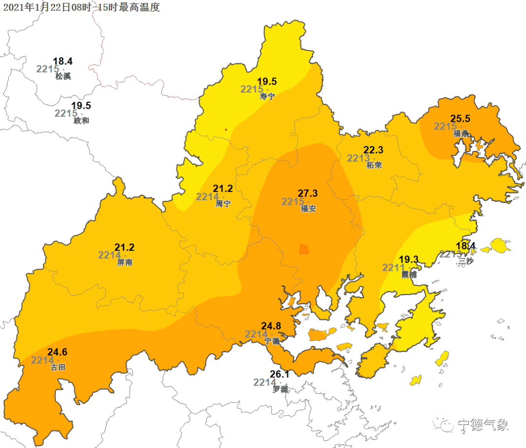 今日回暖福安高溫破往年曆史記錄