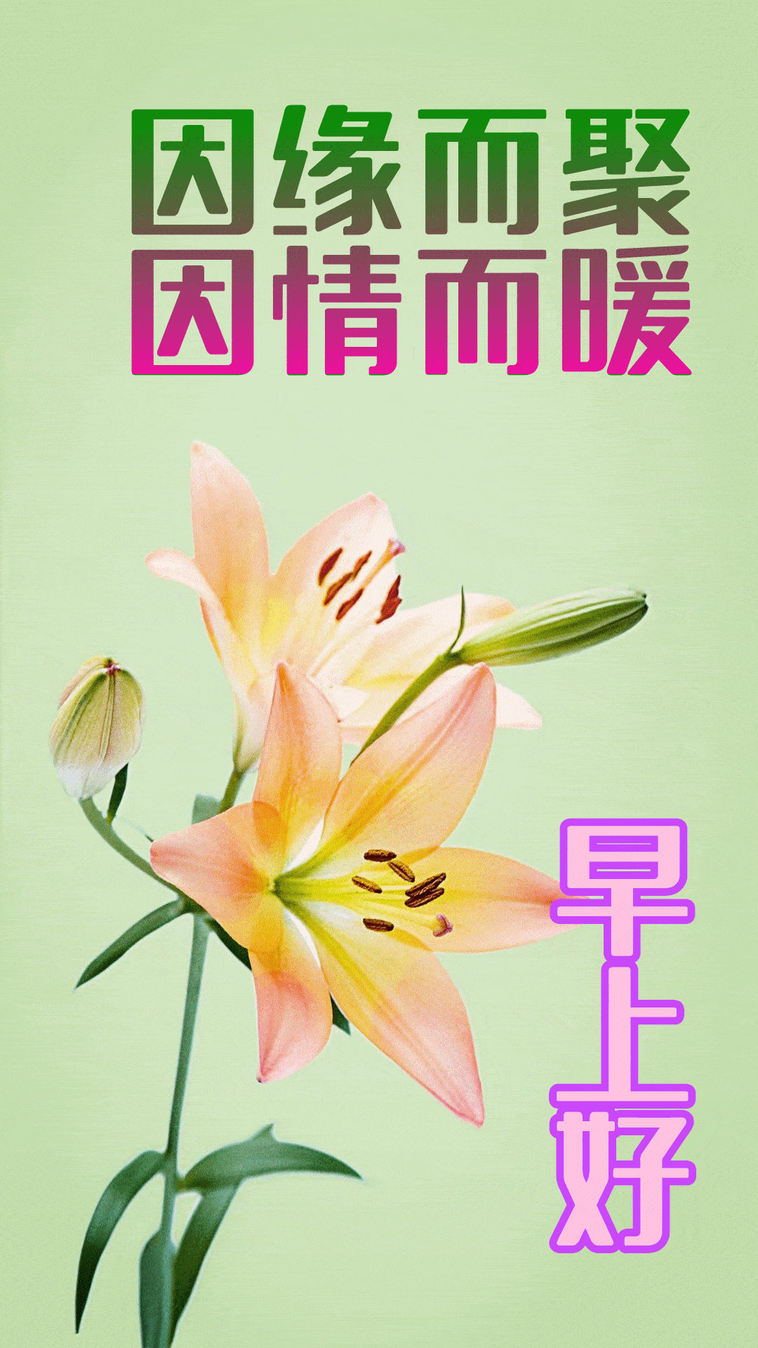 快乐今朝笑微微;细水流,鱼儿游,忘记烦恼和忧愁;祝福心,朋友心,愿你