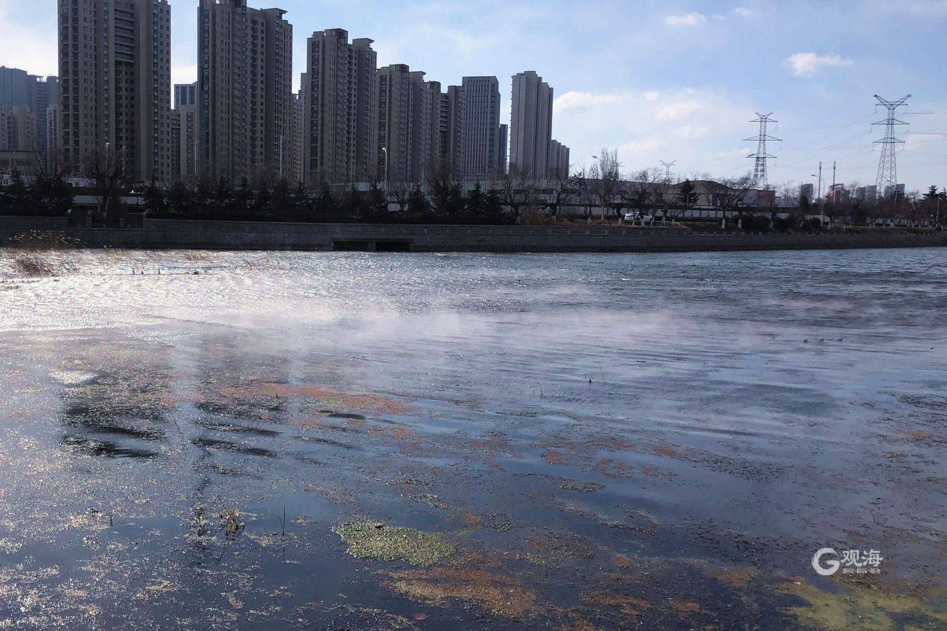 昔日死水沟如今四季流水潺潺，青岛多个中水回用项目让城市河道有了生机灵气
