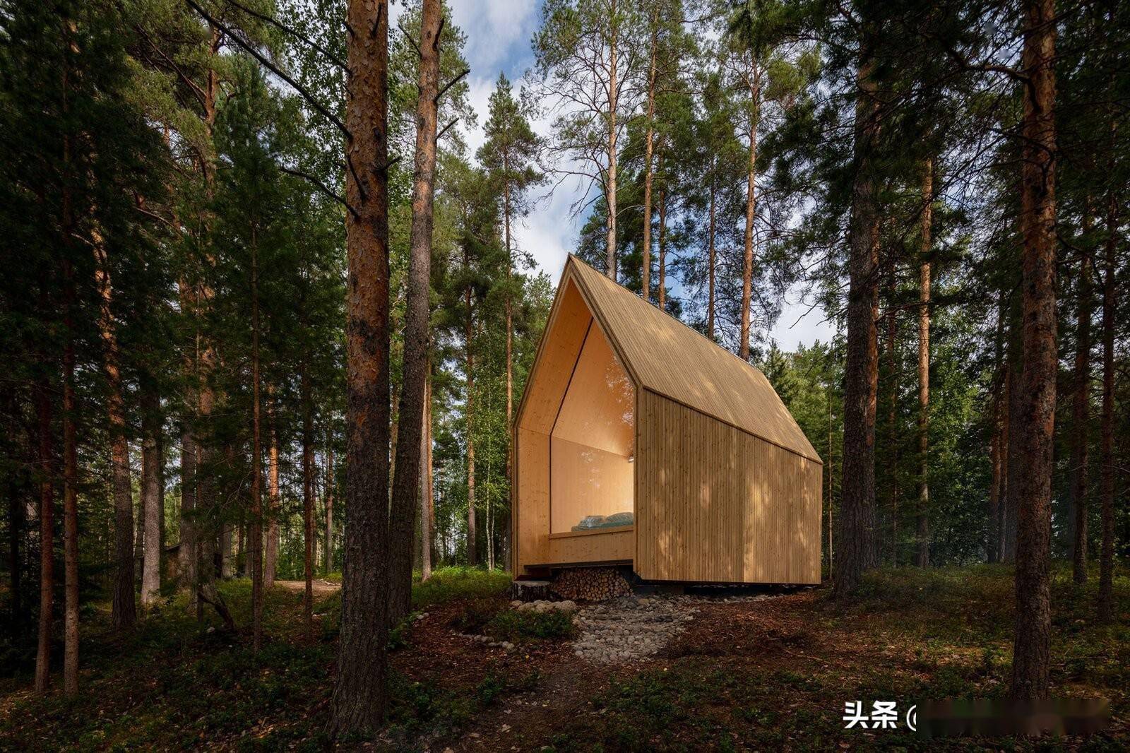 禅宗风格的森林小屋一天之内就能建好的简单住宅