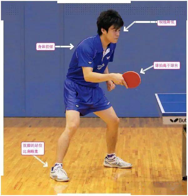 乒乓球站位的基本姿势图片