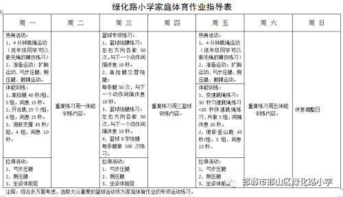 科學指導健康運動綠化路小學家庭體育運動進行時