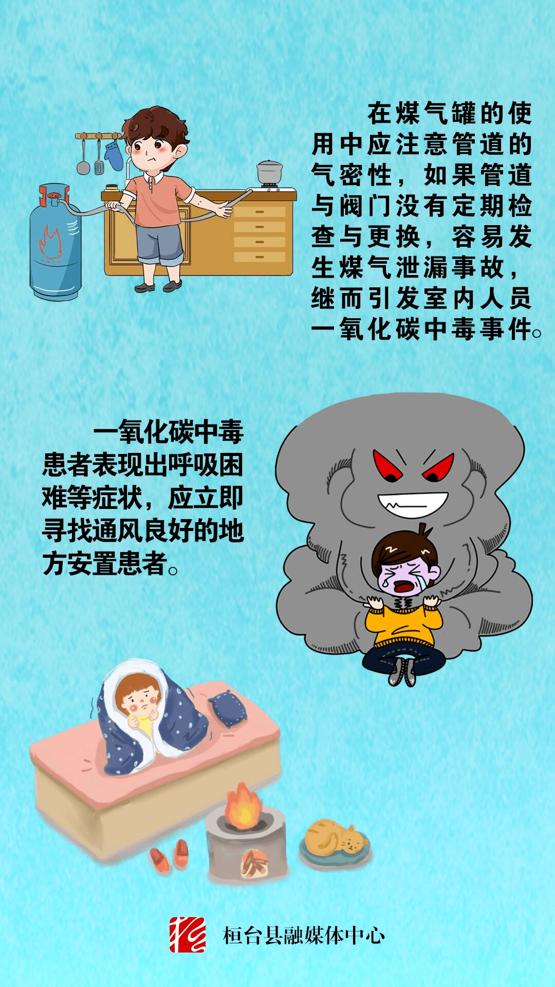 一氧化碳中毒漫画图片