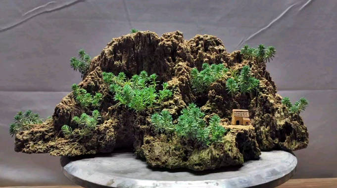 养了多时的吸水石盆景看看效果如何喜欢的网友加个吧