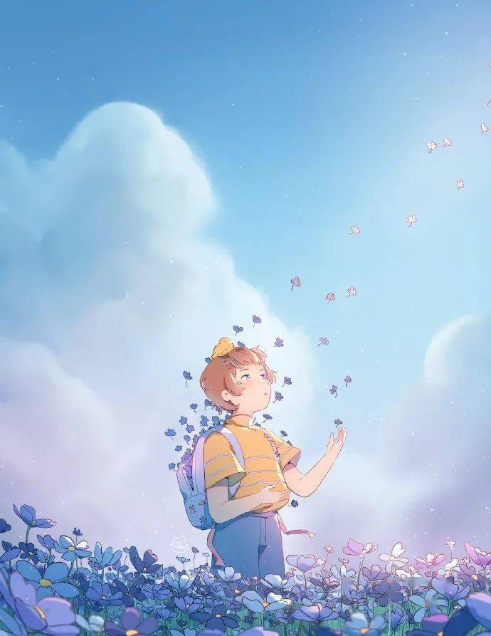 梦幻清新的治愈系插画看完心情都好了