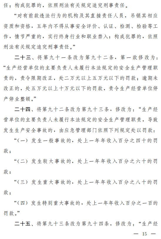 重磅!安全生产法(修正草案)征求意见
