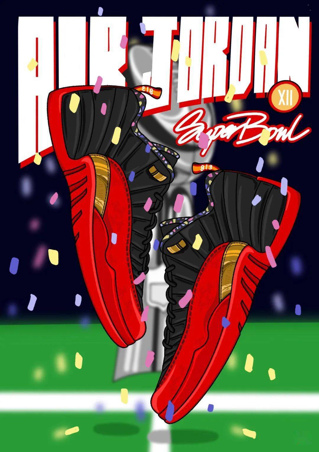 xh55线下抽签名单#【 air jordan 12 low retro "super bowl" 】