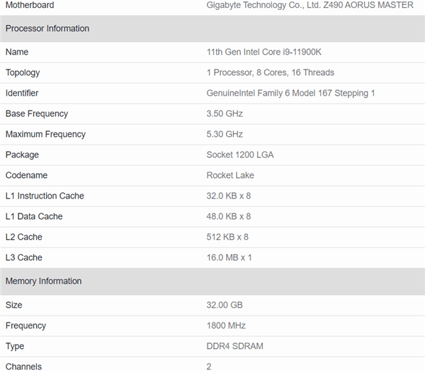 Intel 11代酷睿单核碾压Zen3!8核比美10核