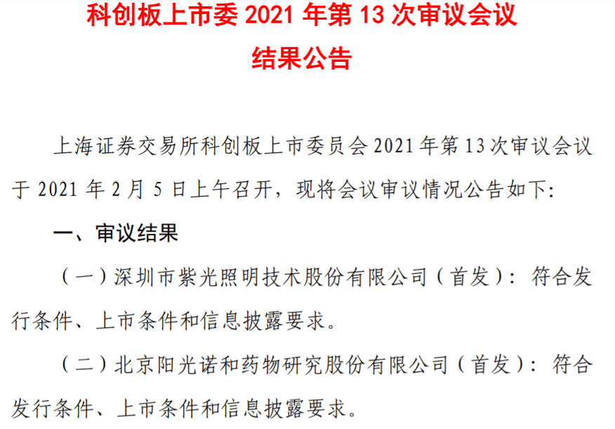 四比四!紫光照明、阳光诺和、金枝教育、郑源帝辛科技创新板IPO会