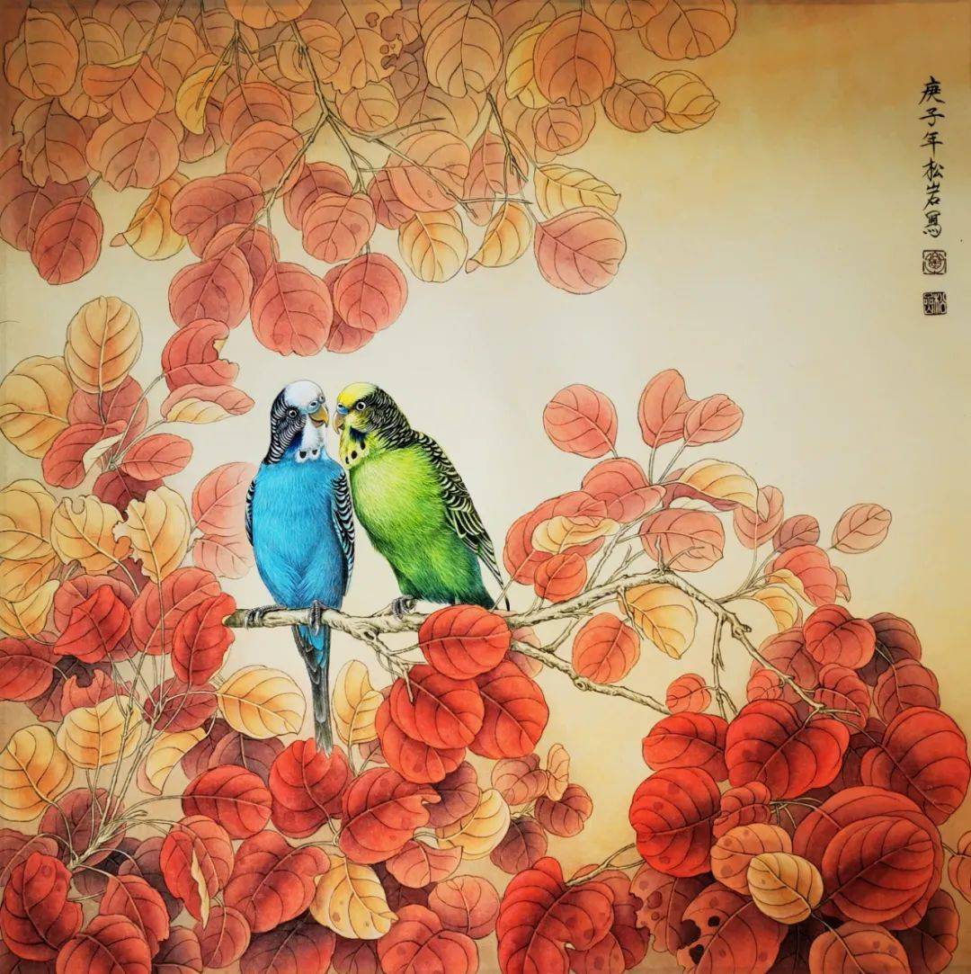 无师无门派自学成才陈松岩2020年工笔画欣赏