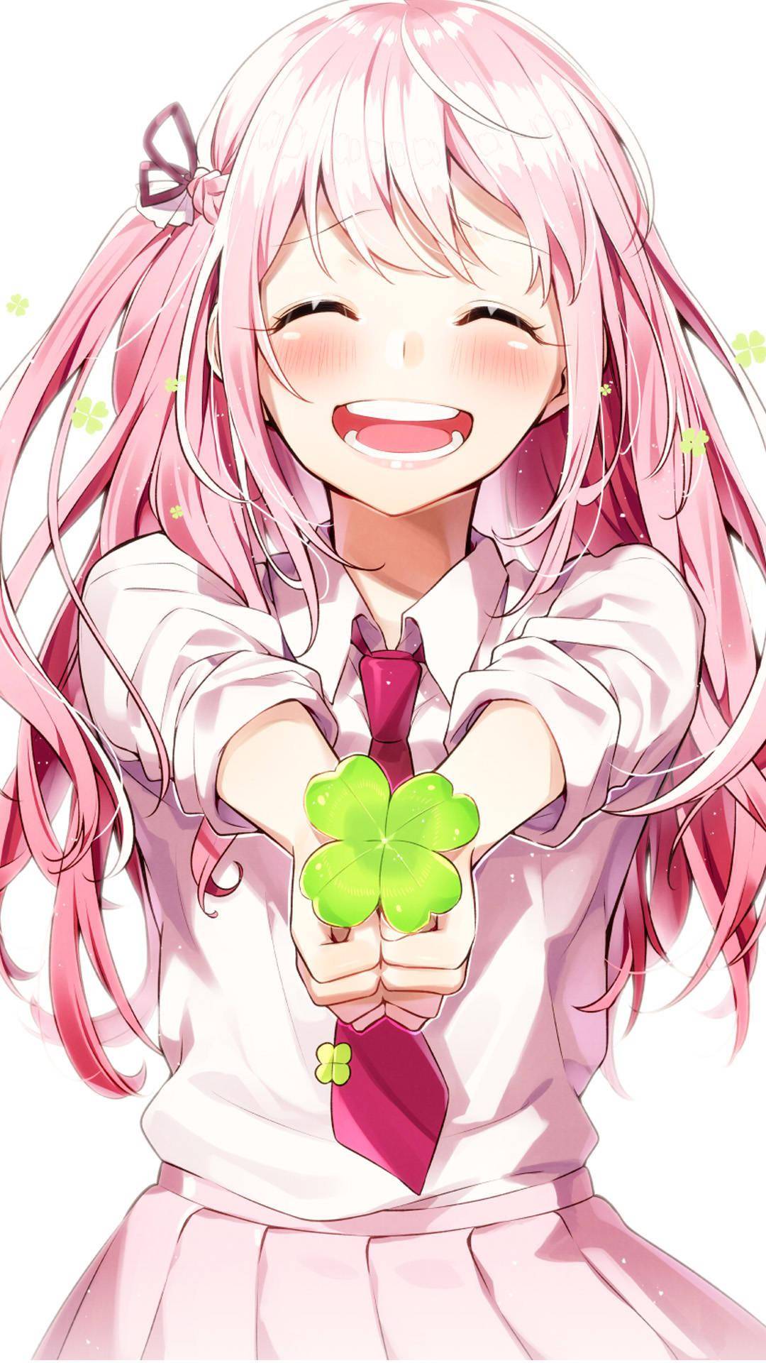 超级治愈的软萌二次元少女卡通插画,清纯而阳光的女孩儿