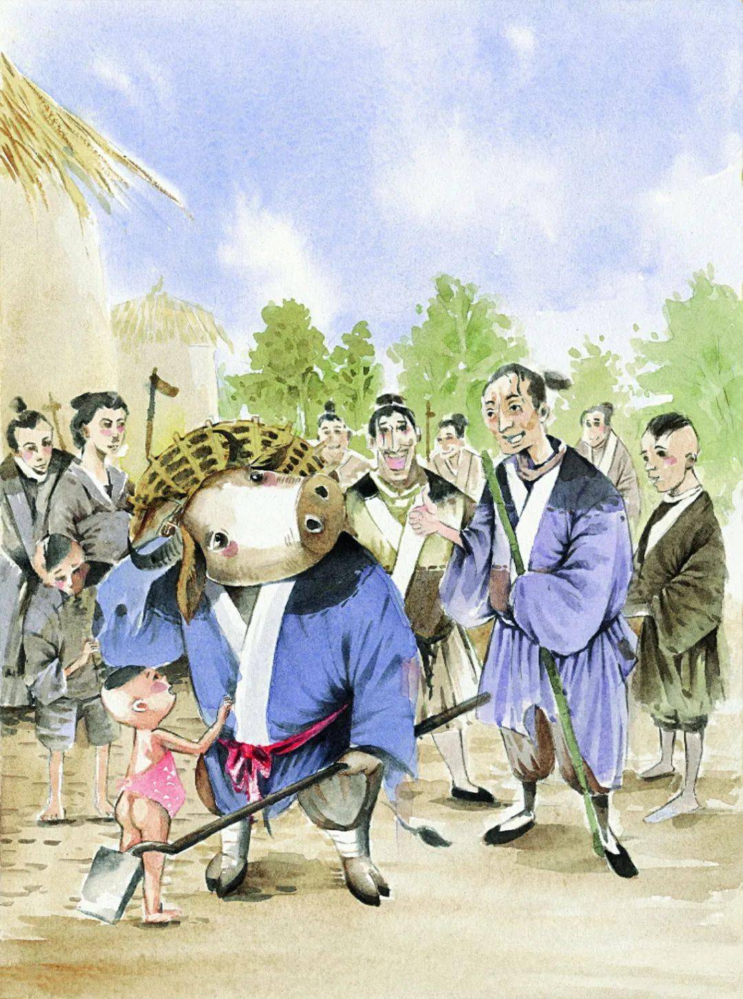 玉帝看到了牛三的勤劳善良,决定封牛三为十二时辰仙官,因为老鼠赶在牛