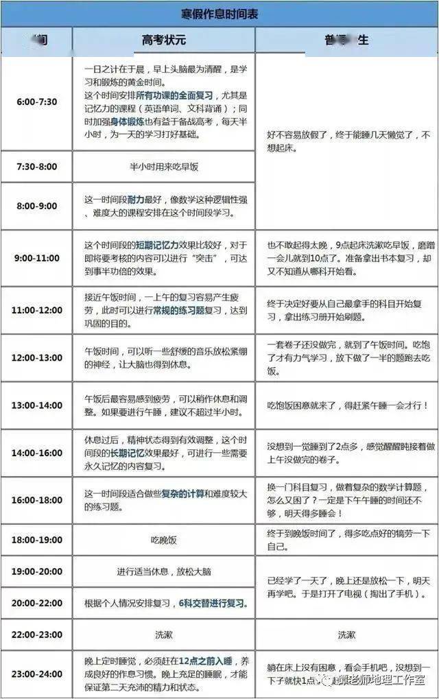 清华大学作息表图片