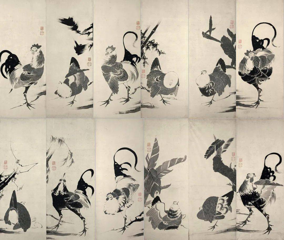 日本艺术家 Ito Jakuchu 伊藤若冲