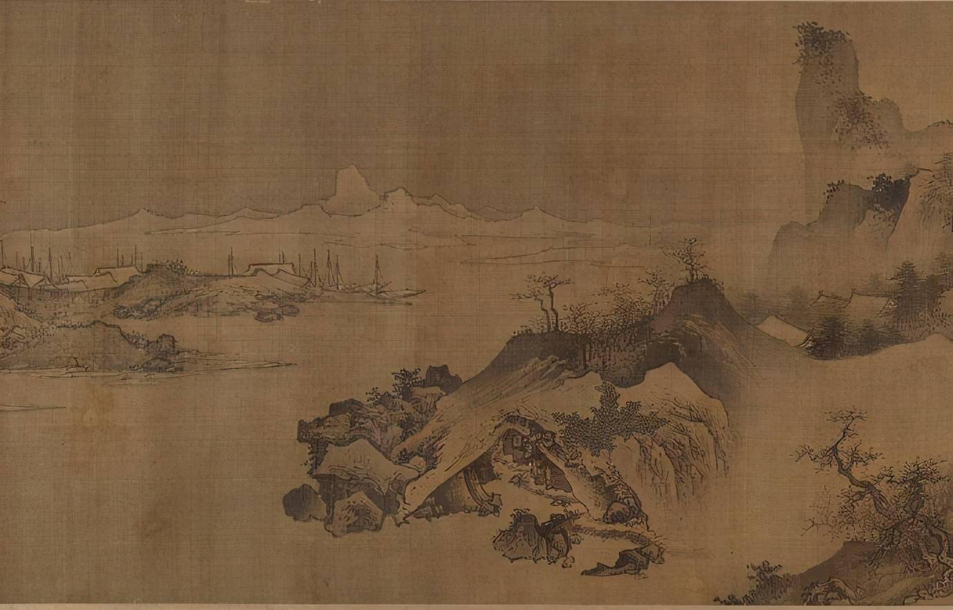 赏画南宋李唐四季山水图卷欣赏日本京都高桐院藏