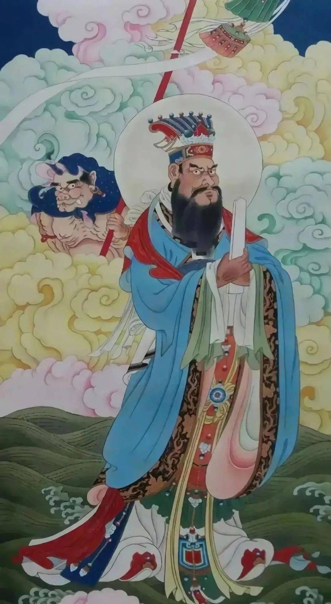 又認為,水天為娑竭羅龍王,是佛教龍神中的大龍王.