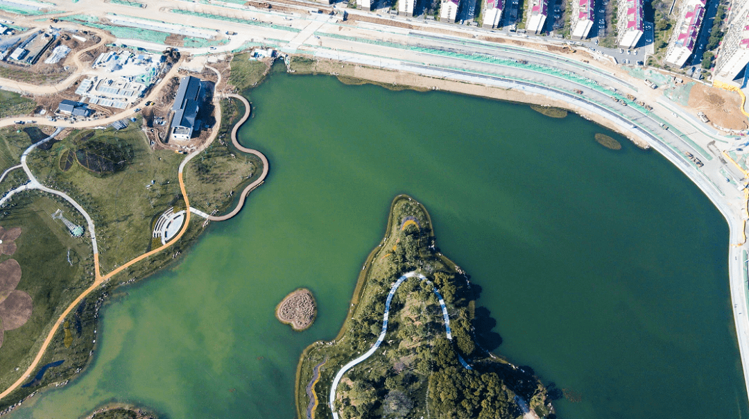 大廠桃湖公園航拍視頻來了!美到窒息!含園區14處景點介紹!_桃花