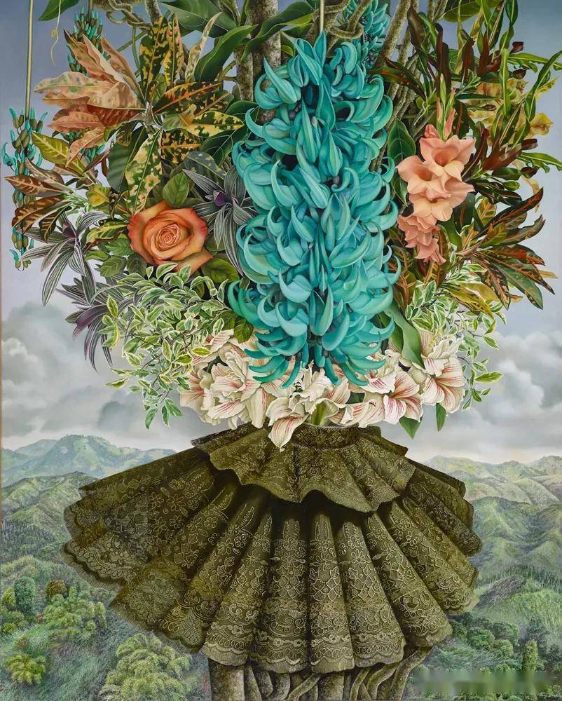laskin)是一位超现实主义画家,她非常擅长描绘花卉,植物,她将生机勃勃