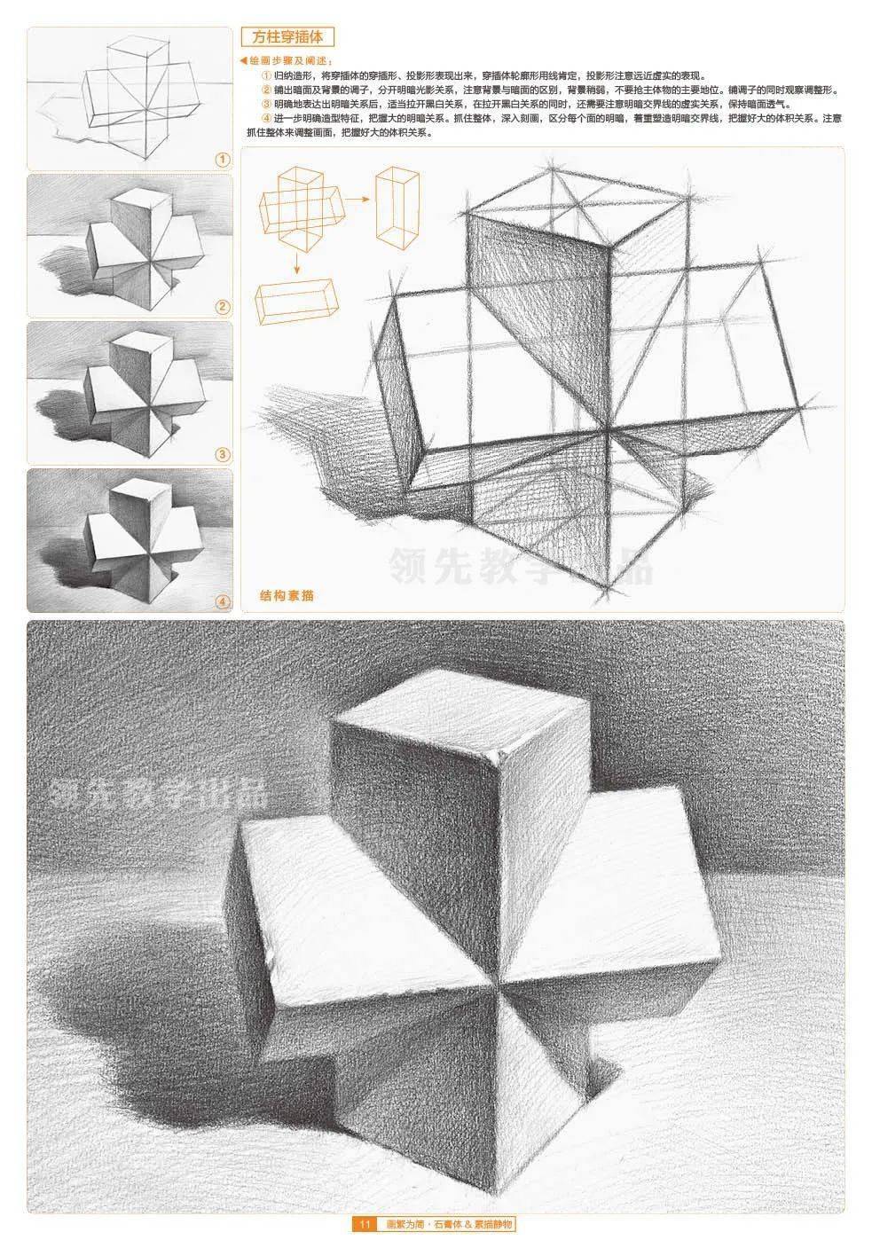 画繁为简石膏体素描静物