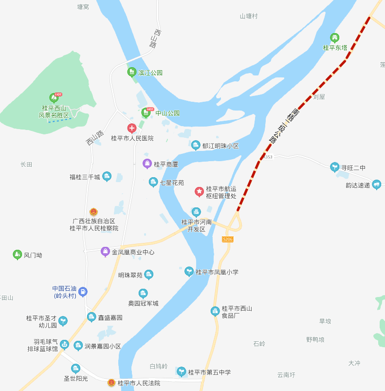 桂平市北站进出公路图图片