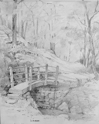 收集了一组安静唯美的素描风景每一张图都是绝美风景相互协调的黑白灰