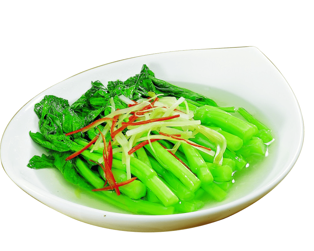 煮盐水菜心原料用量:菜心 …… 500g生姜 …… 3g红椒 …… 10g萝卜干