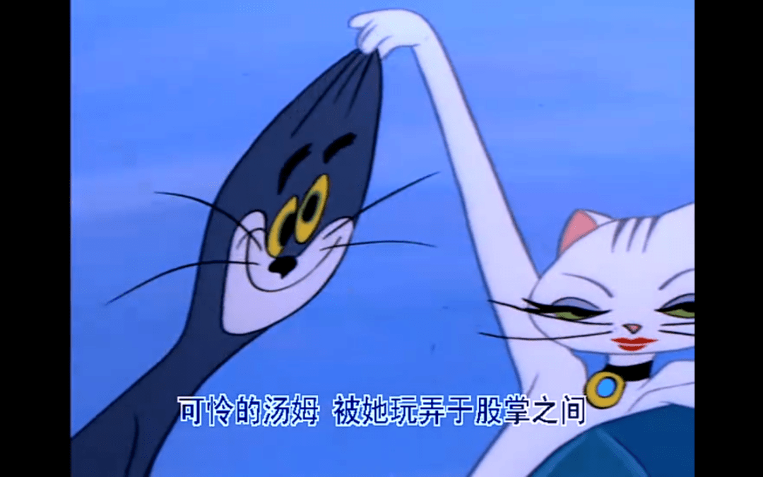 一天,汤姆爱上了一只白猫.他被白猫  玩弄于股掌之间.