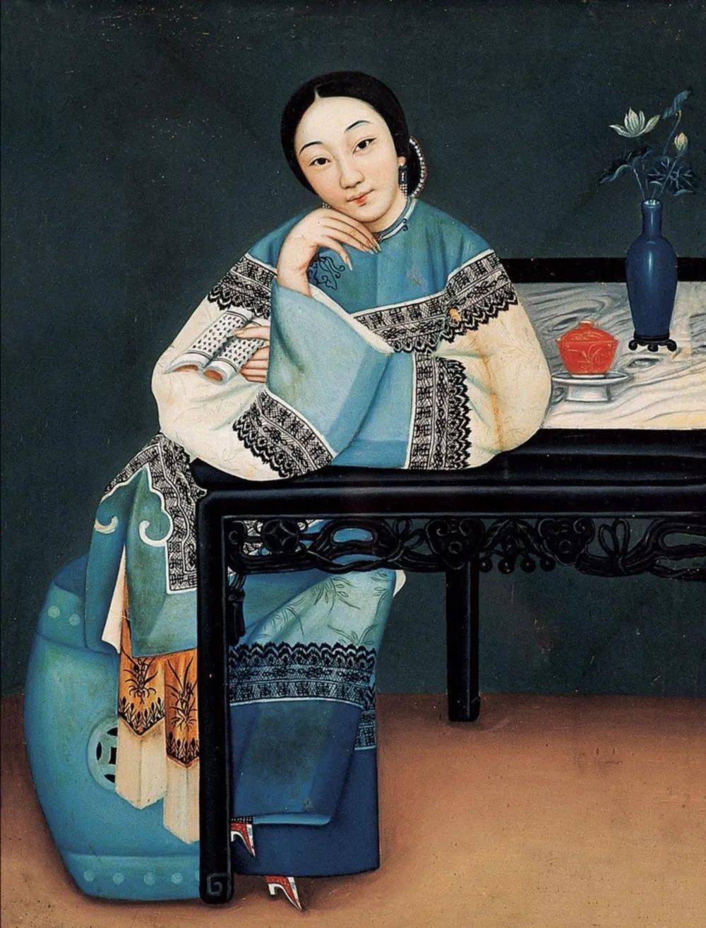 清代老油画风靡以此探索中国油画的发迹