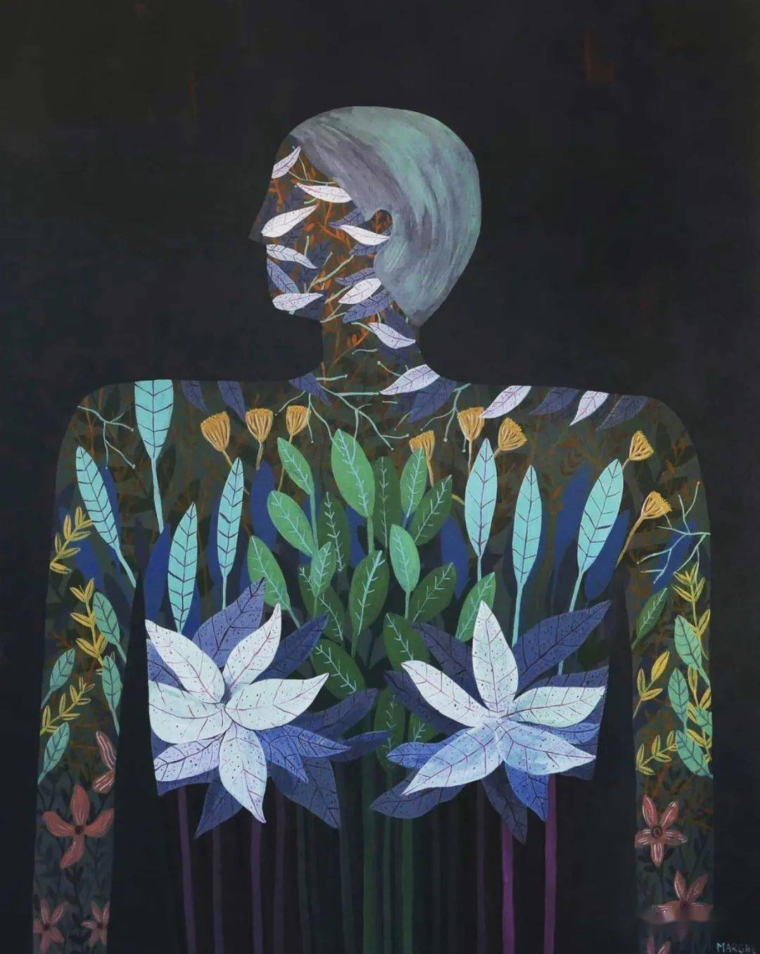 精选| 艺术家居然将大自然搬进了身体!_玛格丽特