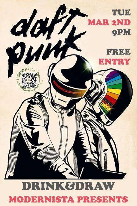 tue周二32drinkdrawdaftpunk前卫绘画工作室蠢朋克