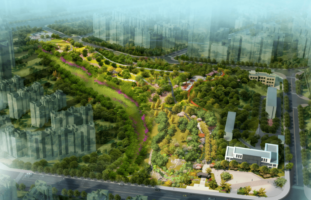 花城公园建设项目位于威远县严陵镇东风村,与春天花城相对,紧邻花城