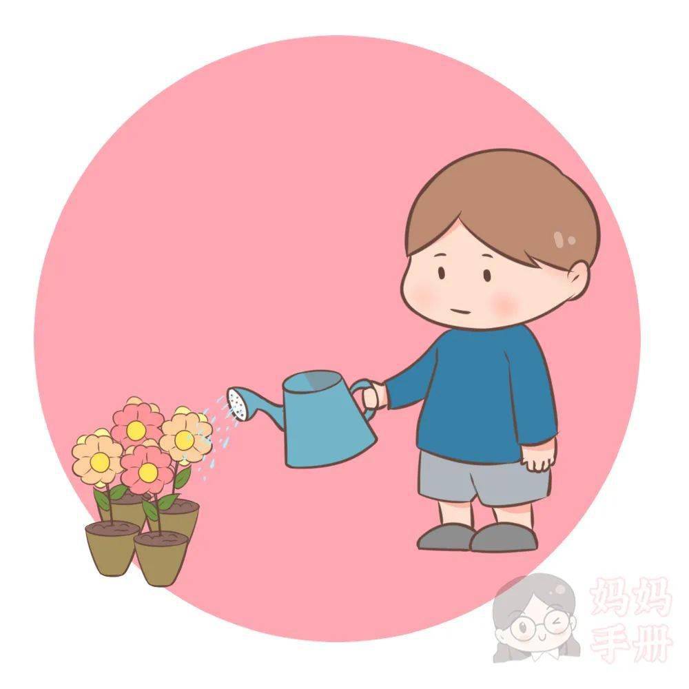 如果长期不给花浇水的话,植物就会干枯而死 从而让孩子明白水对生命