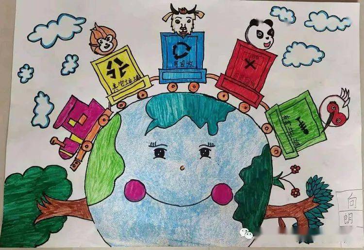 绿色新年生态西安鄠邑区人民路小学一年级小手拉大手环保进万家主题