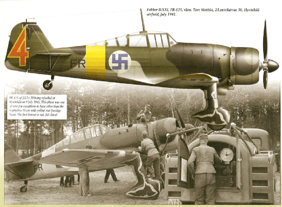 二战荷兰福克D23战斗机图片