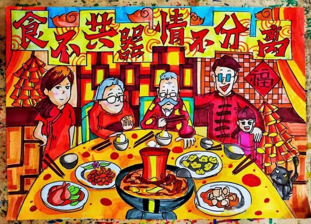 "小餐桌 大文明"浒山街道公筷公勺创意绘画评比结果出炉啦!