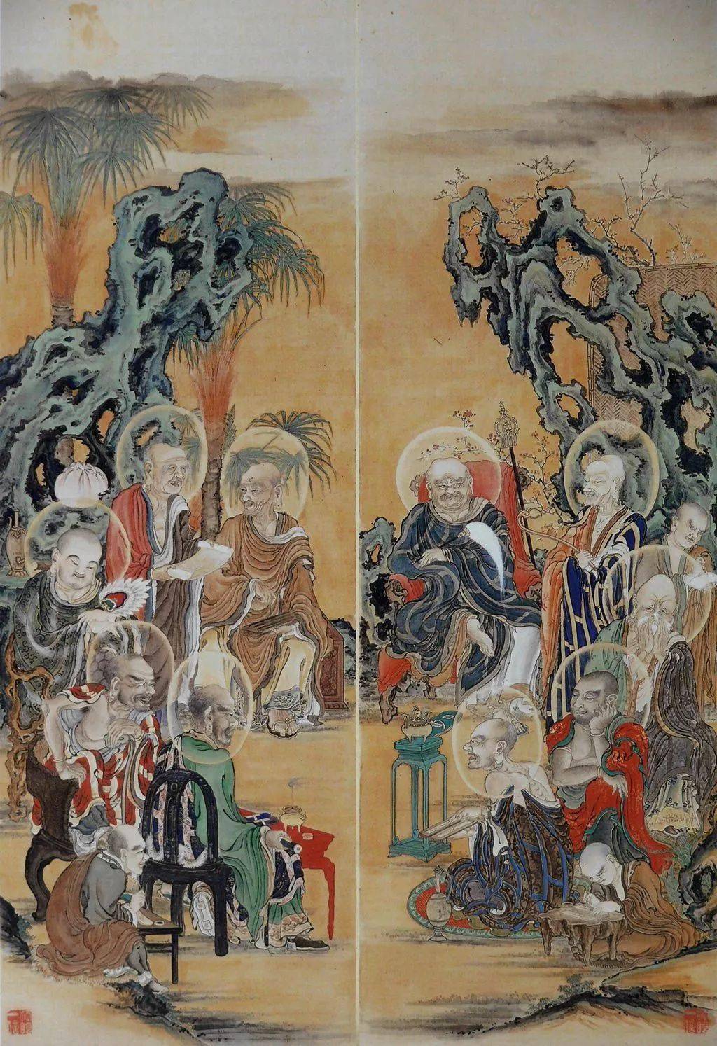 佛像狩野一信五百罗汉图东博本完整版