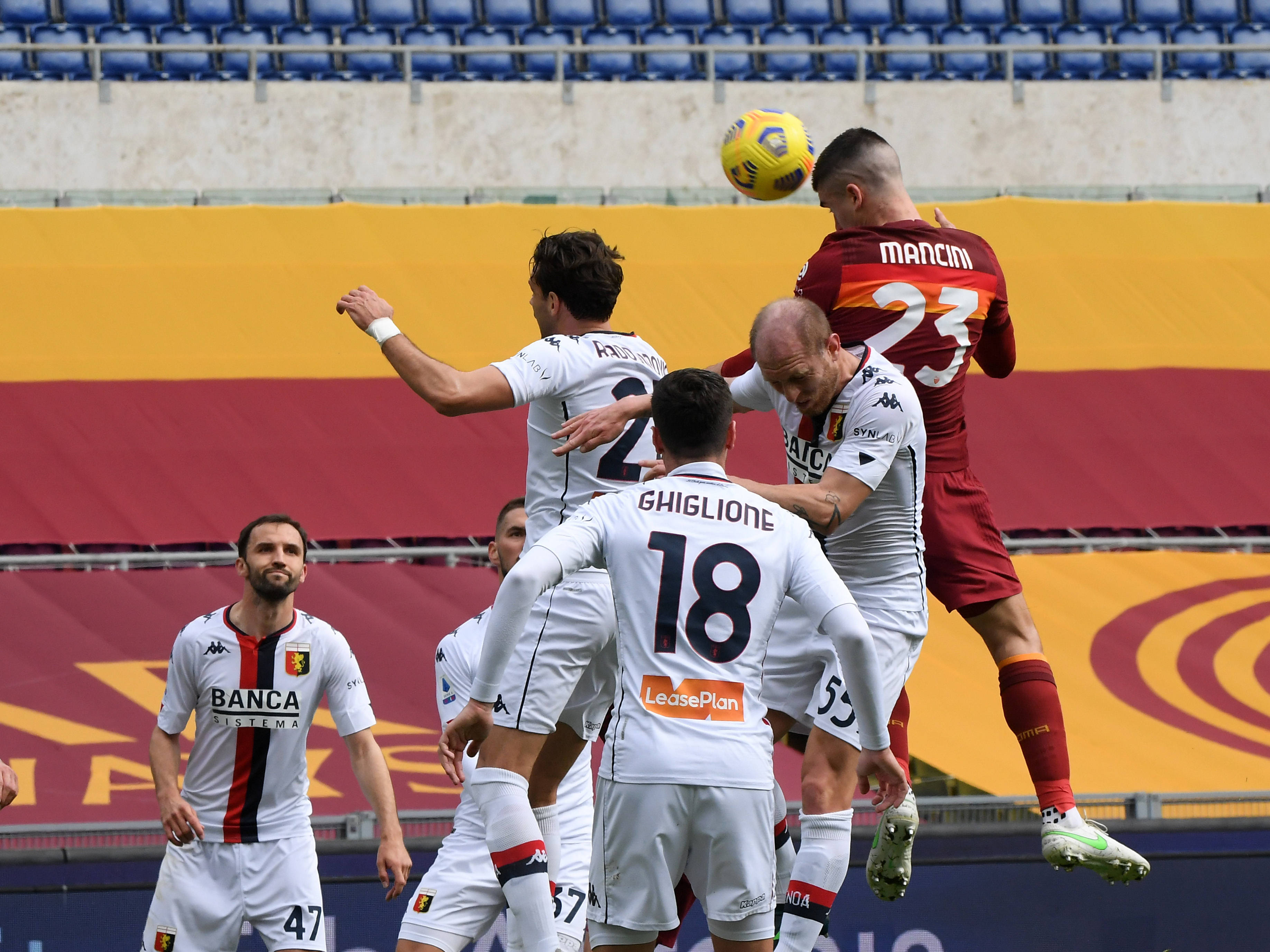 足球——意甲:罗马胜热那亚