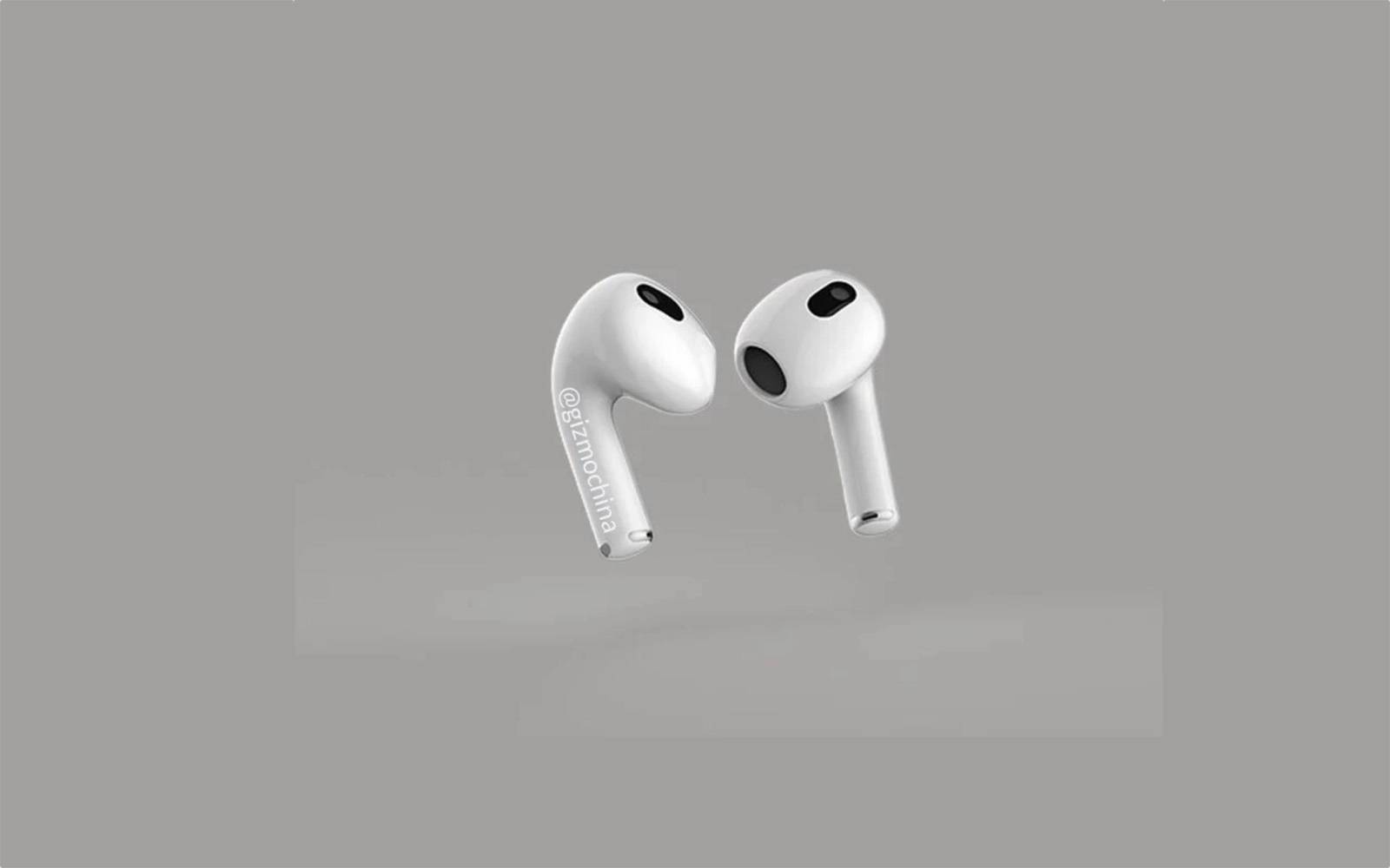 彭博社,外观,AirPod|疑似AirPods 3高清渲染图曝光：外观与AirPods Pro相似