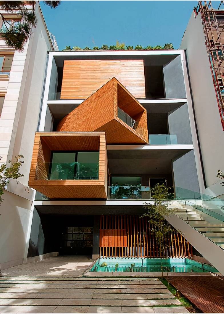 阿里雷扎·塔格博尼设计的活动住宅"sharifi-ha house"同样坐标德黑兰