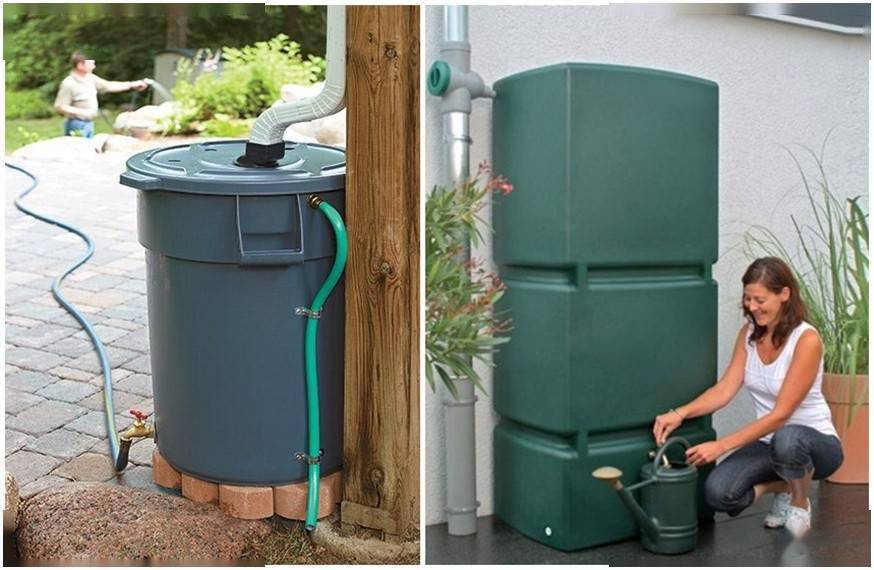 国外自建房开个好头下水管下加个桶雨水收起来浇花洗车贼好