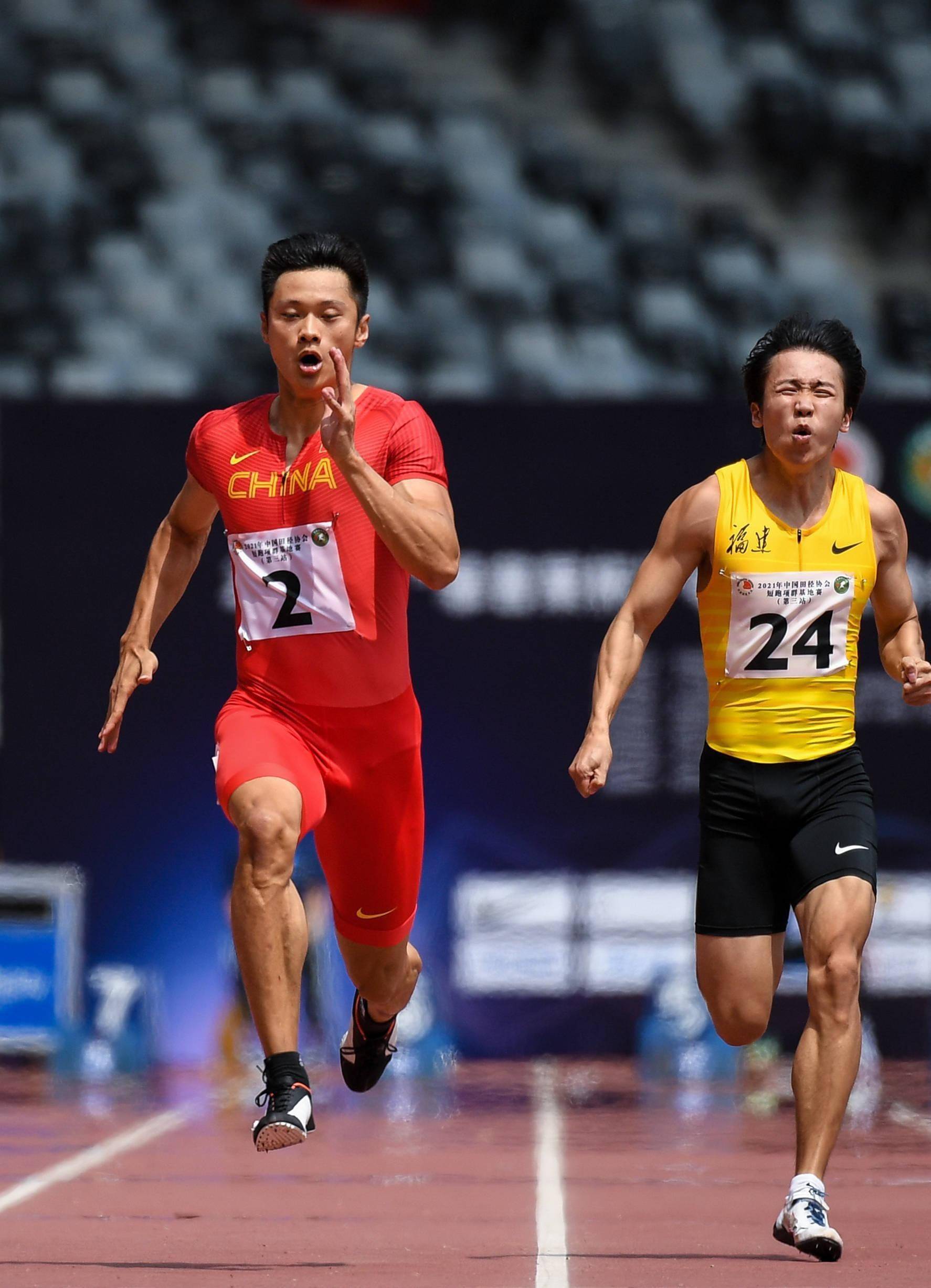 田径谢震业获短跑项群基地赛男子100米第二名