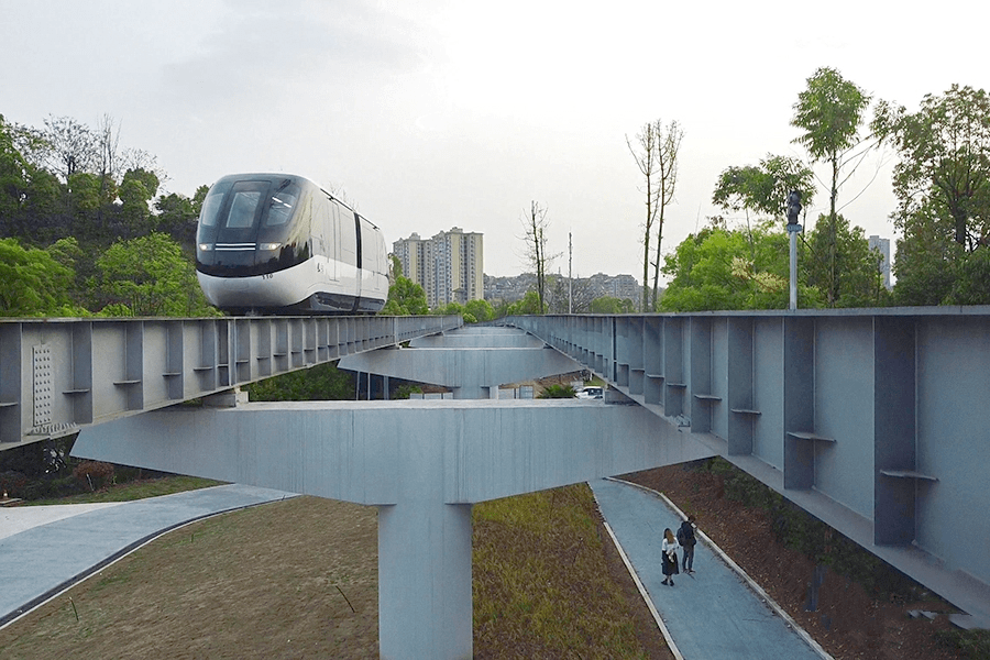 关注 | 重庆"魔幻"交通又上新!科技感满满的"云巴"正向您驶来