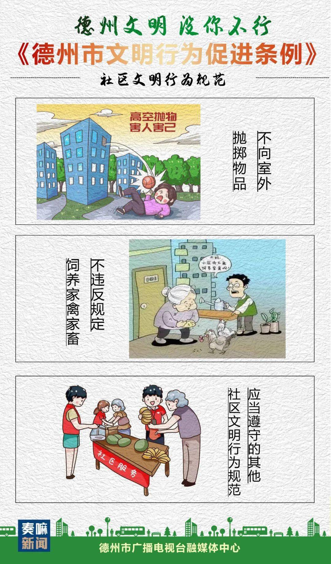 【德州文明系列连环画】社区是我家 文明靠大家!