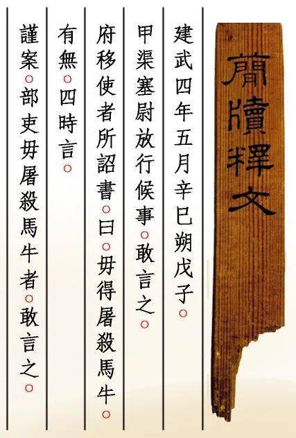 木牍1枚(编号epf22:47,长22.8厘米,宽约1.8厘米.