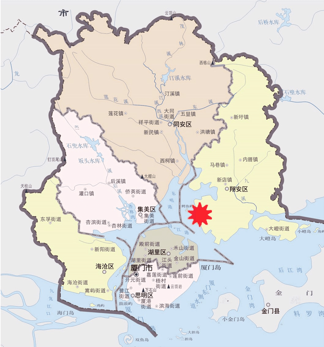 厦门港位置图图片