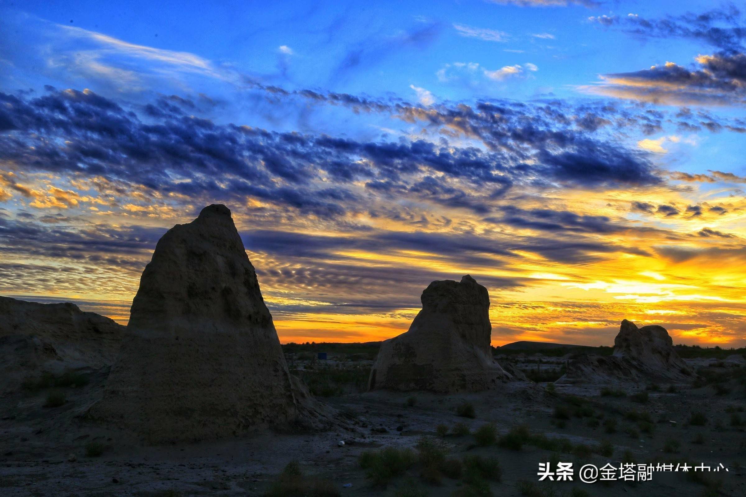 「美丽陇原」酒泉市金塔县:大漠烽燧映余晖_戈壁