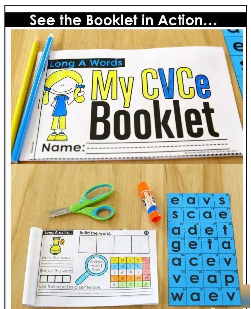 限时63自然拼读cvcewordbooklets练习纸