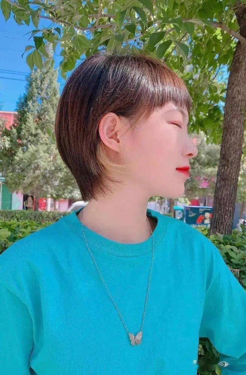 挂耳染短发超短发锁骨发